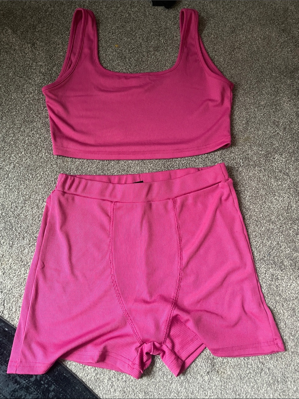 Crop Top & High-Waist Shorts Set